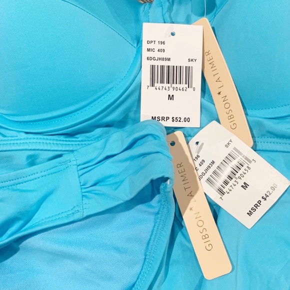 Gibson Latimer Sky Blue Peplum 2-piece Midkini - Picture 6 of 9